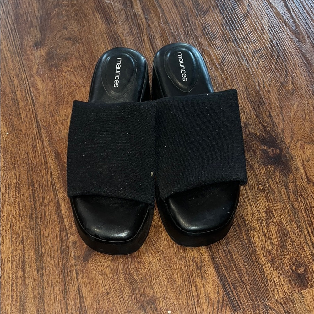 Maurices Women's Black Slide Sandals